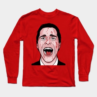 American Psycho Patrick Bateman Screaming Long Sleeve T-Shirt